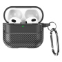 Szénszálas mintájú tok AirPods 4 / 5 készülékhez - fekete