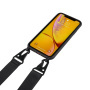 Matt borító állítható pánttal iPhone XR-hez - fekete