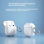 Átlátszó tok karabinerrel AirPods 4 / 5 - víztiszta