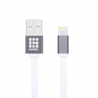 HAWEEL szinkronizáló és töltő kábel kettős 2in1 USB-A / Lightning / micro USB konnektorral - Apple és egyéb eszközök - 1 m - fehér