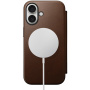 Nomad Modern bőr flip tok MagSafe-el* iPhone 16 Plus készülékhez - barna