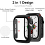 Fém tok edzett üveggel Apple órához, 46 mm - sötétszürke