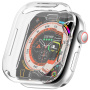 Fényes behajtható tok puha műanyagból kijelzővédővel Apple Watch 46mm - átlátszó