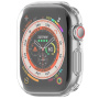 Fényes behajtható tok puha műanyagból kijelzővédővel Apple Watch 46mm - átlátszó