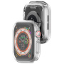 Fényes behajtható tok puha műanyagból kijelzővédővel Apple Watch 46mm - átlátszó