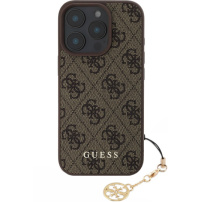 Guess 4G Charms borító iPhone 16 Pro készülékhez - barna