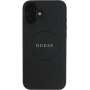 Guess Szemcsés Classic Embléma borító MagSafe-el* iPhone 16 Plus készülékhez - fekete