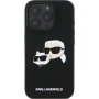 Karl Lagerfeld Duplafejű szilikon borítás MagSafe-el* iPhone 16 Pro készülékhez - fekete