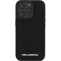 Karl Lagerfeld Steppelt mintás borító iPhone 16 Pro készülékhez - fekete