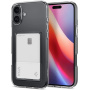 Spigen Crystal Slot átlátszó borító kártyatartó zsebbel iPhone 16-hoz - átlátszó