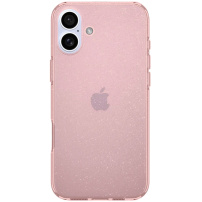 Spigen Liquid Crystal Glitter csillogó borítás iPhone 16-hoz - rózsaszín
