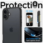 Spigen Ultra Hybrid matt átlátszó tok színes kerettel iPhone 16-hoz - fekete