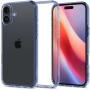 Spigen Ultra Hybrid átlátszó tok színes kerettel iPhone 16 Plus készülékhez - kék