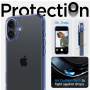 Spigen Ultra Hybrid átlátszó tok színes kerettel iPhone 16 Plus készülékhez - kék