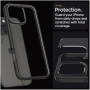 Spigen Ultra Hybrid matt átlátszó tok színes kerettel iPhone 16 Pro - fekete