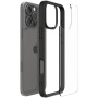 Spigen Ultra Hybrid matt átlátszó tok színes kerettel iPhone 16 Pro - fekete