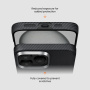 Pitaka MagEZ 5 burkolat szénszálas mintával és MagSafe iPhone 16 Pro Max készülékhez - szürke