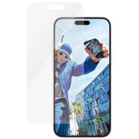 PanzerGlass Classic Illessze az edzett üveget iPhone 15 Plus / 16 Plus készülékekhez