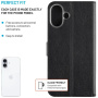 FIXED Opus flip tok iPhone 16 Plus készülékhez - fekete