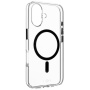 FIXED MagPurity átlátszó borító fekete MagSafe iPhone 16-hoz - átlátszó