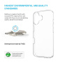 FIXED ReStory Anti-UV újrahasznosított borítás iPhone 16-hoz - átlátszó