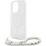 Guess IML Glitter Beads pántos tok hurokkal és MagSafe iPhone 16 Pro Max készülékhez - ezüst