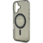 Guess IML strassz gyűrű borító MagSafe-el* iPhone 16-hoz - szürke