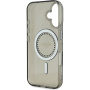 Guess IML strassz gyűrű borító MagSafe-el* iPhone 16-hoz - szürke