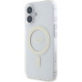 Guess IML csillogó gyűrű borító MagSafe-el* iPhone 16 Plus készülékhez - átlátszó