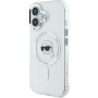 Karl Lagerfeld IML Karl Head fémváz borítás MagSafe-el* iPhone 16-hoz - átlátszó