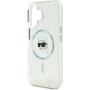 Karl Lagerfeld IML Karl Head fémváz borítás MagSafe-el* iPhone 16-hoz - átlátszó