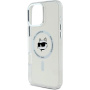 Karl Lagerfeld IML Choupette fej fém váz burkolat MagSafe-el* iPhone 16 Pro Max készülékhez - átlátszó