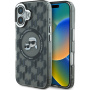 Karl Lagerfeld IML Monogram K&CH fejvédő MagSafe-el* iPhone 16-hoz - fekete