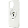 Karl Lagerfeld Ringstand Karl and Choupette Flip Cover és MagSafe iPhone 16 Pro telefonhoz – átlátszó