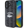 Lacoste Blend Monogram borító MagSafe-el* iPhone 16-hoz - fekete