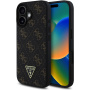 Guess 4G háromszög fém logó borító iPhone 16-hoz - fekete