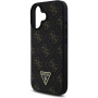 Guess 4G háromszög fém logó borító iPhone 16-hoz - fekete