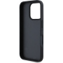 Guess 4G háromszög fém logóborító iPhone 16 Pro telefonhoz - fekete
