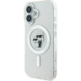 Karl Lagerfeld IML Glitter Karl és Choupette csillogó borító MagSafe-el* iPhone 16-hoz - ezüst