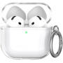 Átlátszó tok karabinerrel AirPods 4 / 5 - víztiszta