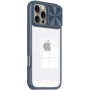 Tok elcsúsztatható kameralencsevédővel iPhone 16 Pro-hoz - sötétkék