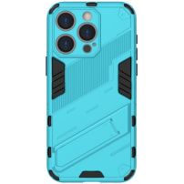 Tartós védőburkolat állvánnyal iPhone 16 Pro-hoz - kék