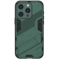 Tartós védőburkolat állvánnyal iPhone 16 Pro-hoz - zöld