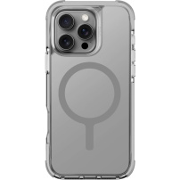 UNIQ Combat MagClick Cover színes kerettel és MagSafe iPhone 16 Pro készülékhez - szürke