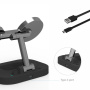 F22 4 az 1-ben összecsukható mágneses vezeték nélküli töltő állvány iPhone / Apple Watch / AirPods / Apple Pencil készülékekhez - 15W - fekete