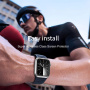 Wiwu edzett üveg fém kerettel Apple Óra 45mm - fekete