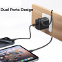 USAMS CC241 adapter szett USB-C porttal és kihúzható USB-C kábellel - 30W - fehér
