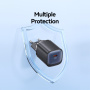 USAMS CC248 gyorstöltő adapter USB-C porttal - 20W - lila