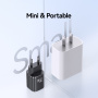 USAMS CC248 gyorstöltő adapter USB-C porttal - 20W - lila