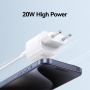 USAMS CC248 gyorstöltő adapter USB-C porttal - 20W - fekete